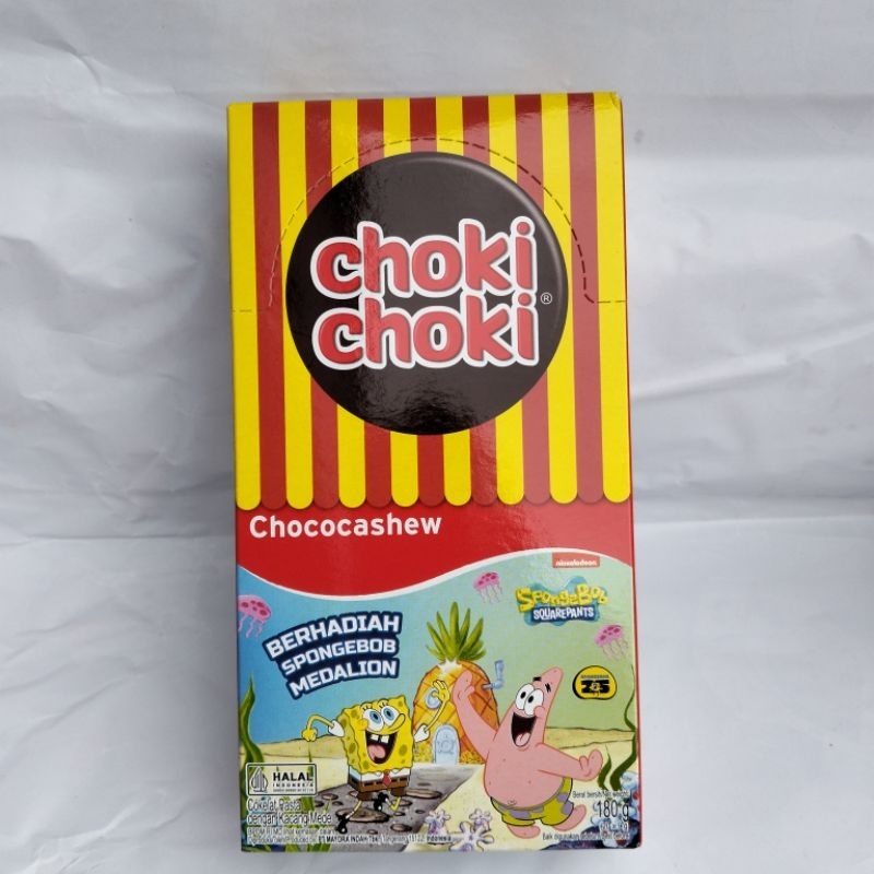 

Choki Choki coklat pasta berhadiah medali Spongebob 1 box isi 20 pcs