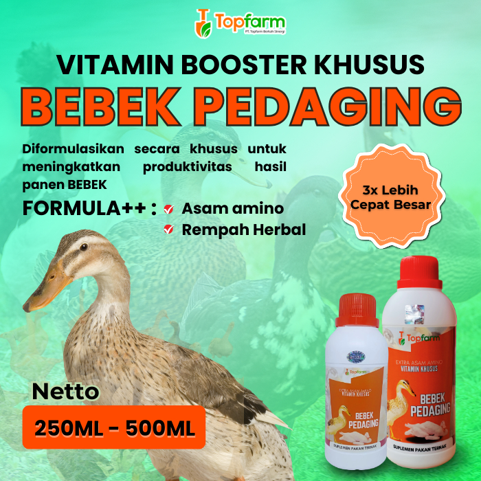 Vitamin Bebek Pedaging 250ML-500ML/ Suplamen Bebek Pedaging/ Vitamin Booster Ternak Bebek Pedaging/ 
