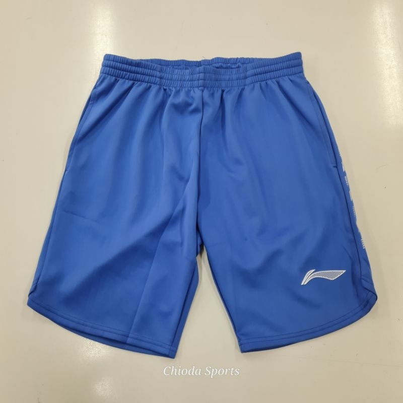 Celana Clana Pendek Short Badminton Bulutangkis Lining Li Ning Li-Ning AKSP815 Biru Original