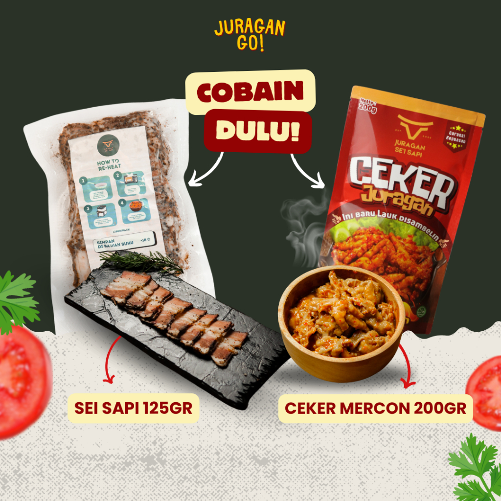 

Bundling SEI SAPI Isi 1 125gr & CEKER MERCON isi 1 200gr Makanan Siap Saji Lauk Pauk Halal - JURAGAN GO!