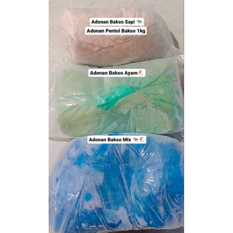 Adonan Bakso Ayam / Adonan Bakso Mix / Adonan Bakso Sapi 1kg