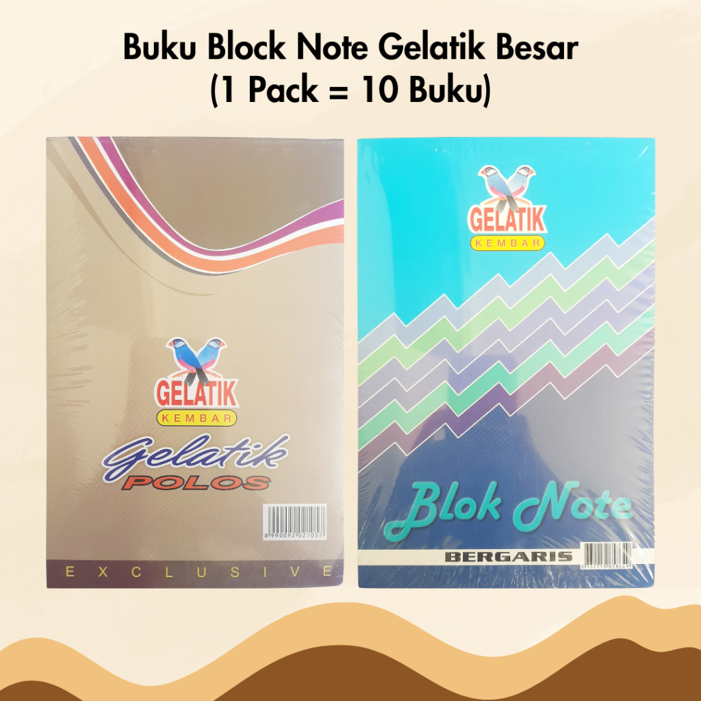 

Block Note Besar Polos Garis Gelatik Kembar 1 Pack Isi 10 Notes Memo Notepad Notebook Buku Seminar Kit