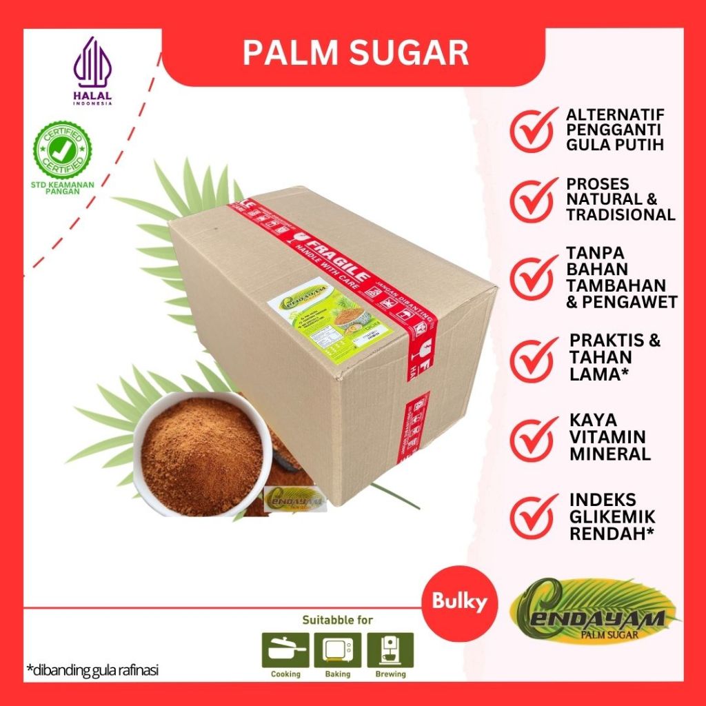 

GULA SEMUT AREN CENDAYAM 5KG - ORGANIC PALMSUGAR