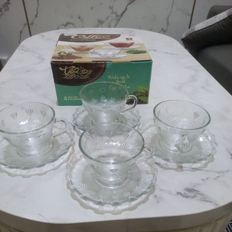 CANGKIR KOPI SET+CANGKIR DAN LEPEK+1SET 4PASANG.