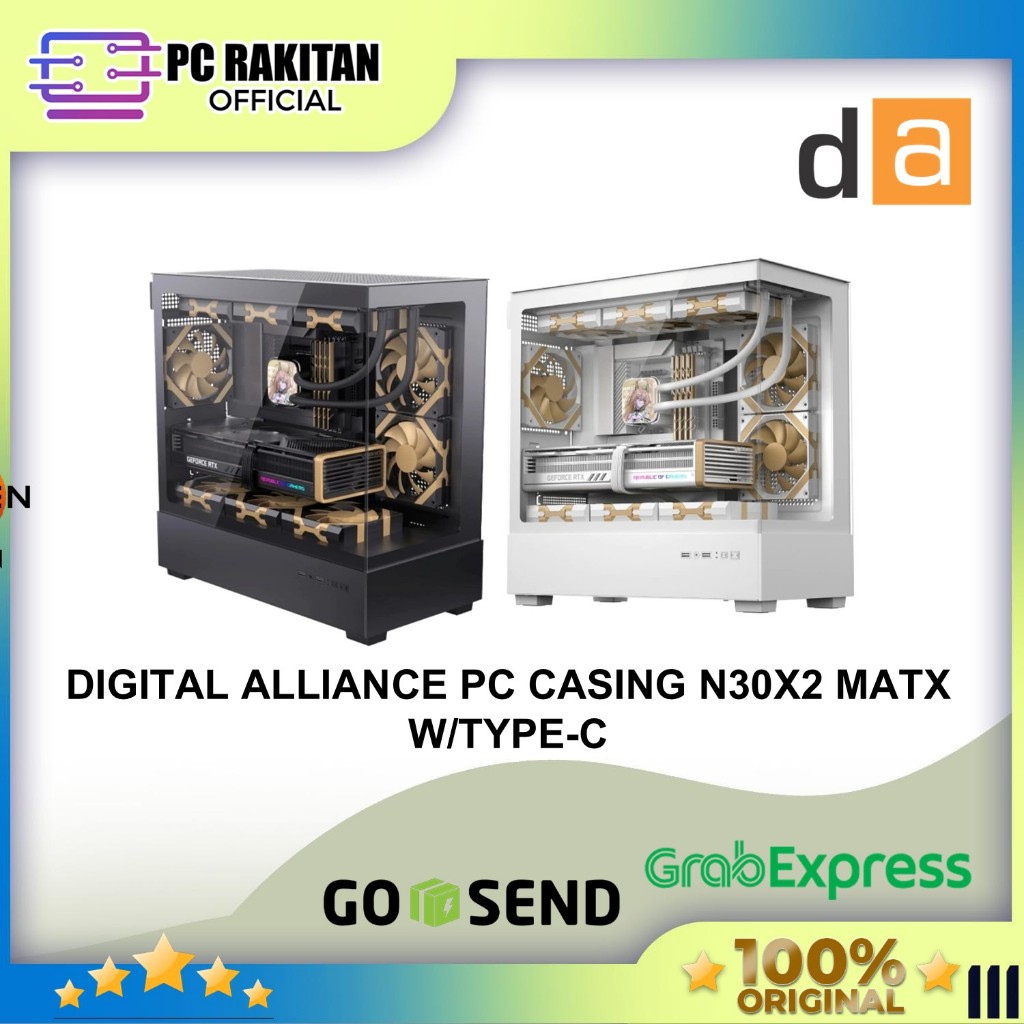 DIGITAL ALLIANCE PC CASING N30X2 MATX WHITE W/TYPE-C