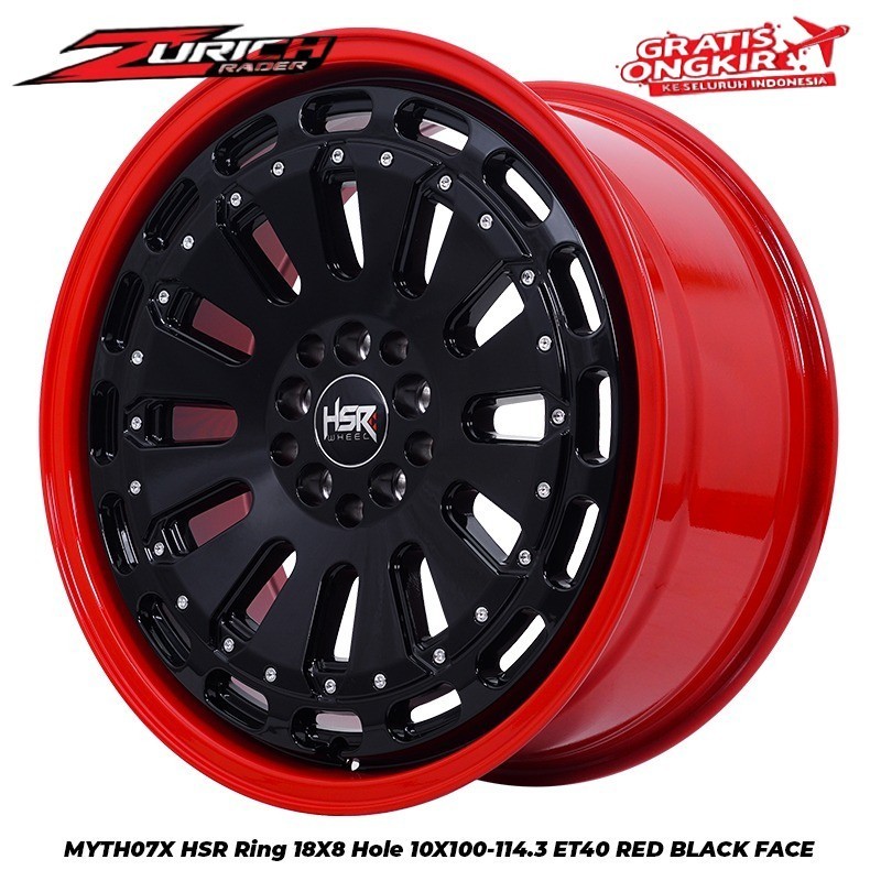 Velg Mobil Crv Terios Rush Xtrail Almaz Xpander Ring 18 Hsr Myth07x Pcd 5x100 5x114,3 Red Black Face