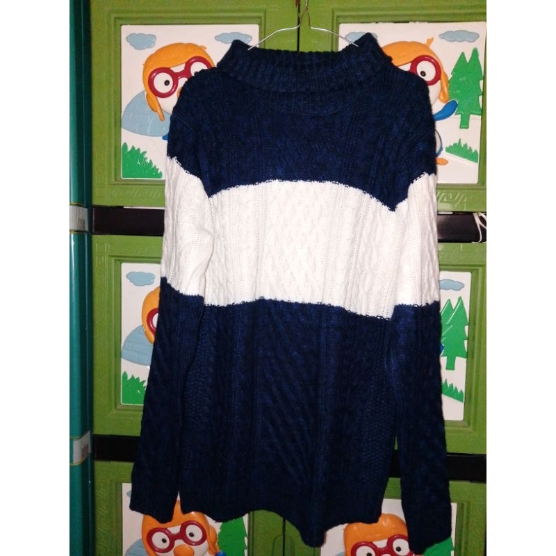 ROSHELL unisex Cardigan full kepang dua warna cantik warna pekat seperti beli baru like new mulus no