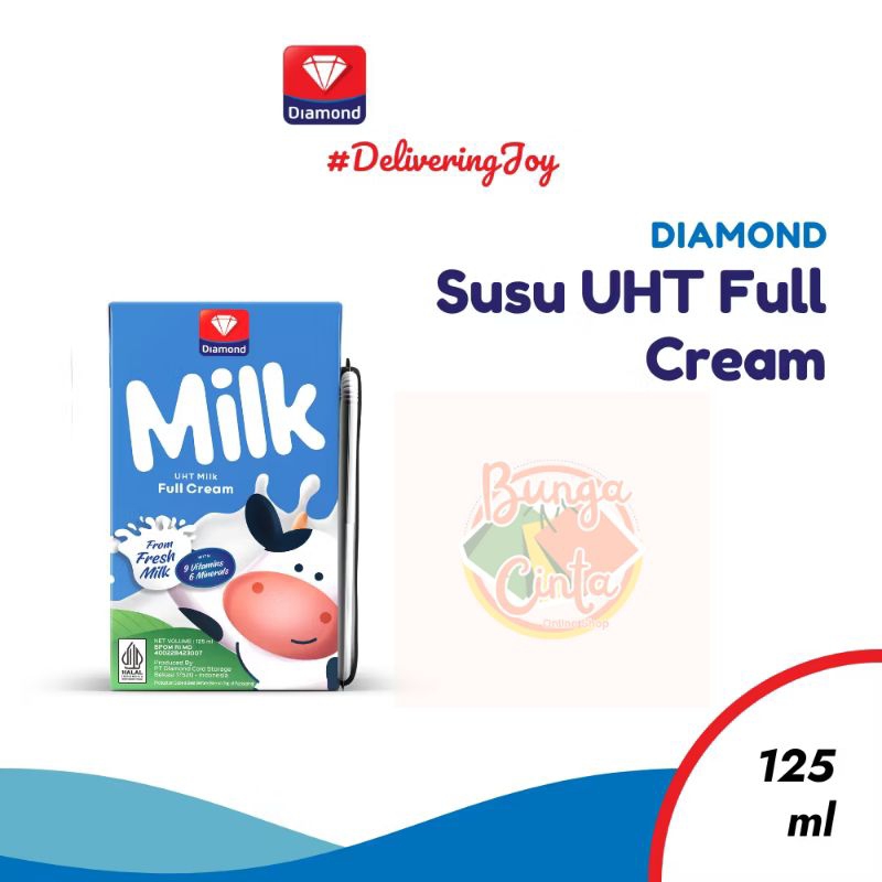 Diamond Milk Susu UHT Full Cream 125 ML - Susu Diamond
