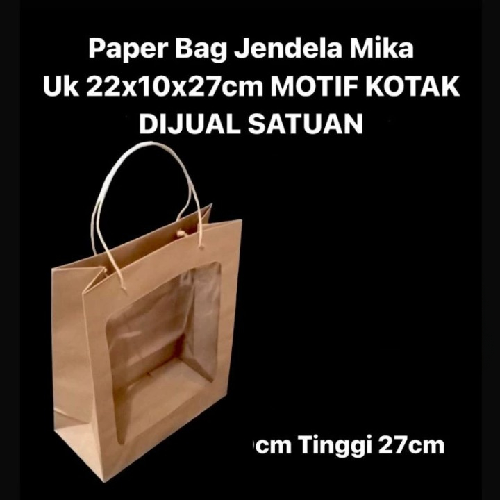 

Paper Bag Model Jendela MIka Muat 2 Tabung 1000ml 22x10x27cm
