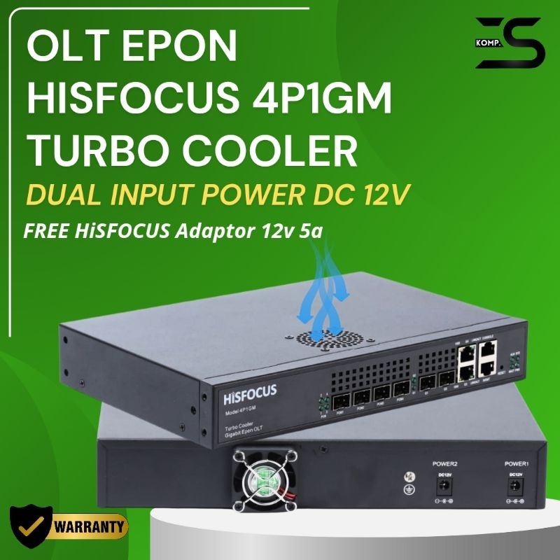 Olt HiSFOCUS 4P1GM Special Edition Turbo Cooler Full DC -OLT Epon