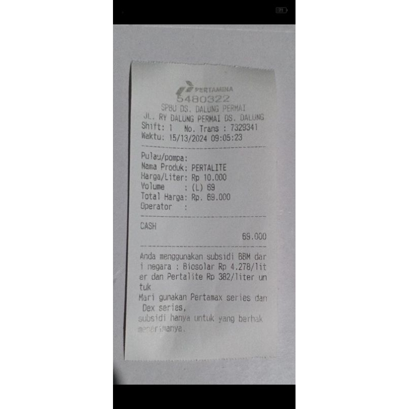 

PROMO cetak nota pom mini versi buram spt nota lama