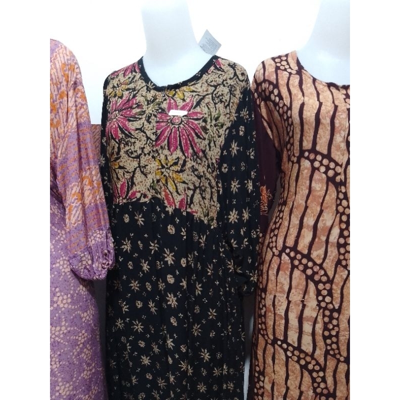Korean dress daster panjang maxi/ daster batik Pekalongan long dress