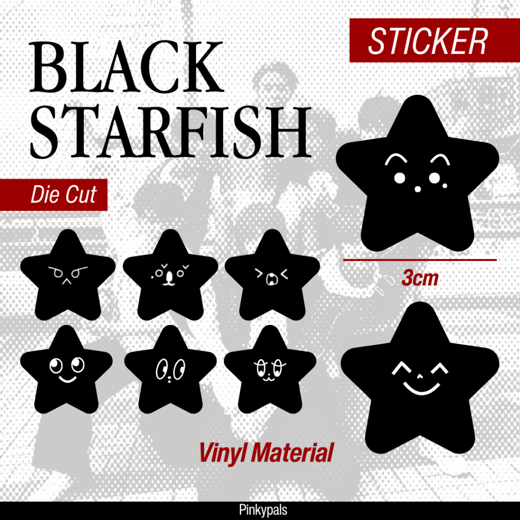 

STICKER STARFISH BULGASARI NCT 127 ILICHIL hitam