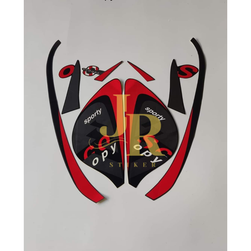 Striping honda scoopy 2022 hitam full JRstiker