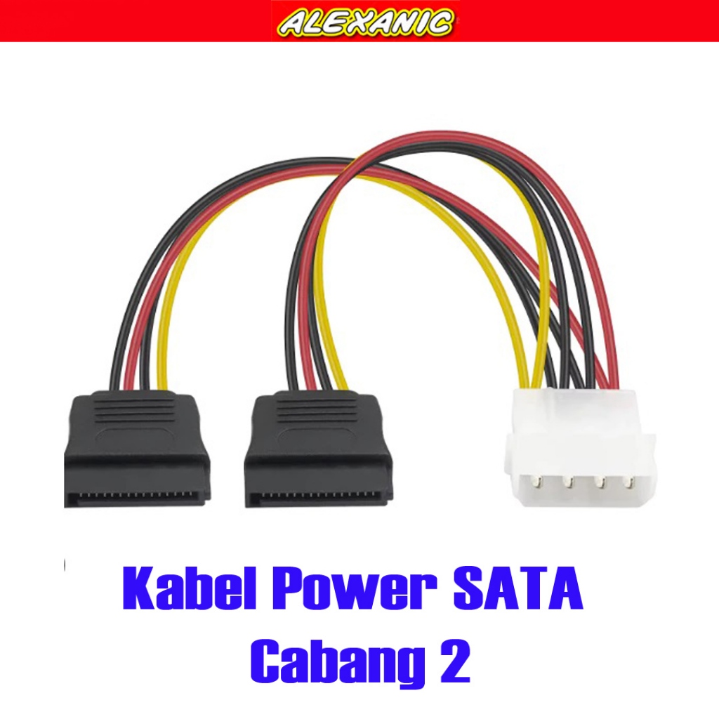 Kabel Power SATA Cabang 2 | Kabel Power SATA Split 2 | Kabel Power to Dual SATA