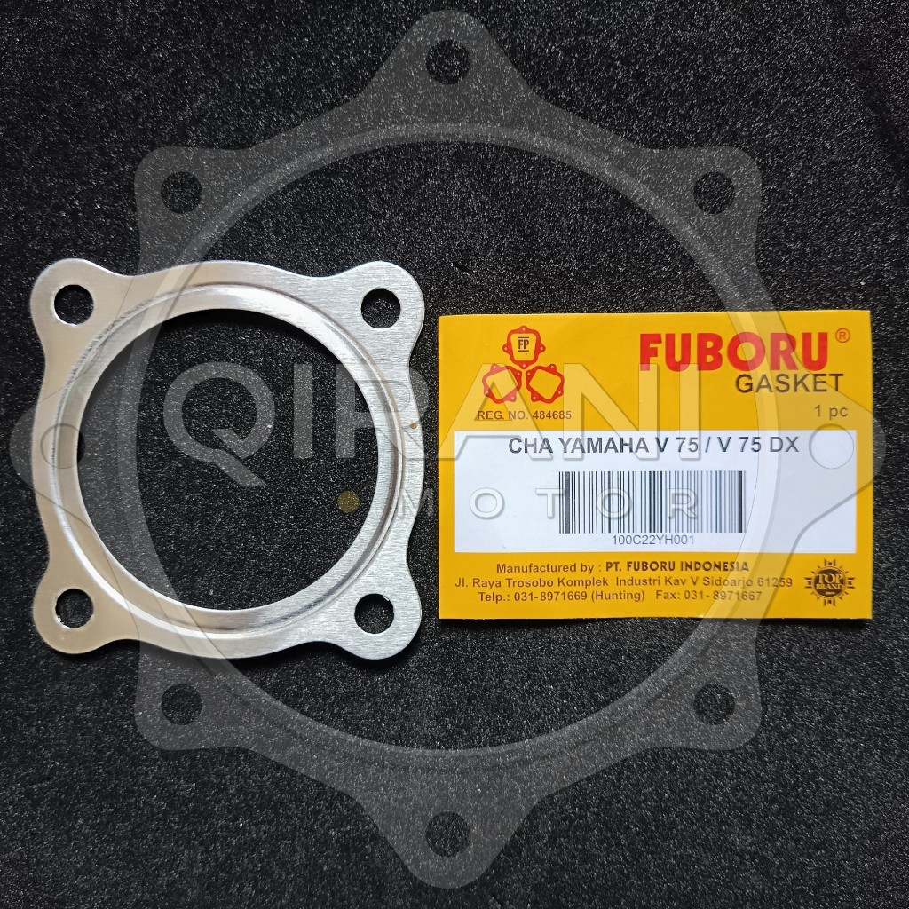 PERPAK HEAD V75 / V75DX / V 75 / V 75 DX GASKET PAKING KOP ATAS ALUMUNIUM FUBORU