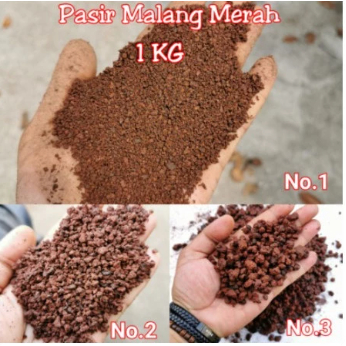 Pasir Malang Merah 1 Kg - Pasir Malang Akuarium & Aquaspce 1 Kg