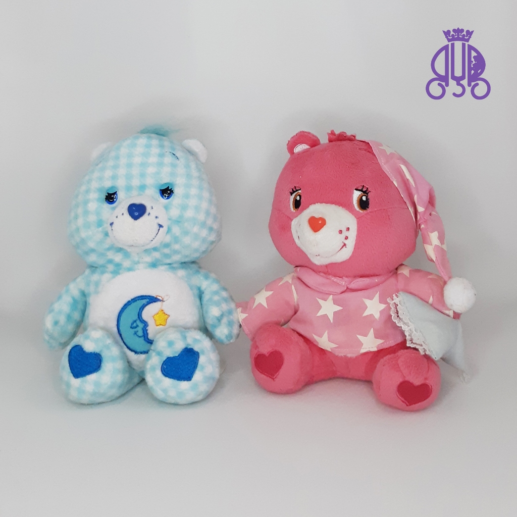 Boneka karakter Care Bears mau tidur | Bedtime bear & Love a lot bear baju tidur