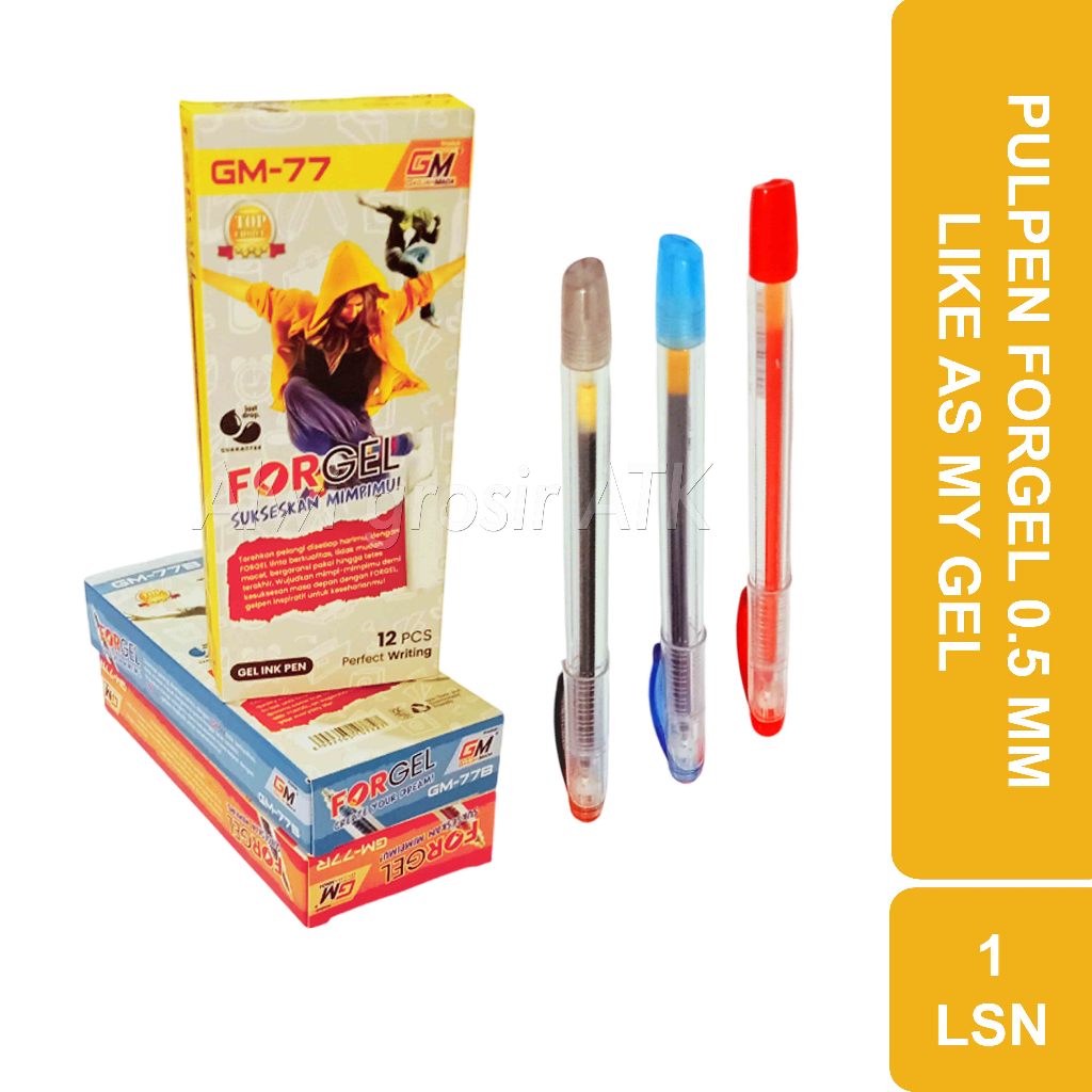 

Pulpen Cair Forgel 0.5 mm - Like as My Gel | 1 Lusin (12Pcs)