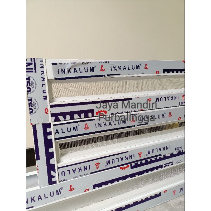 Lobang angin / Loster aluminium jendela atau pintu ukuran 18×20 sampai 18×100