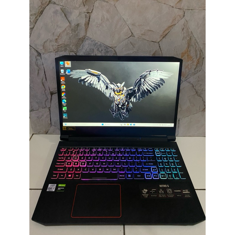 Acer Nitro 5 Intel i7-10th gen ram 16/512 gb gtx 1650 ti 4 gb 144hz mulus