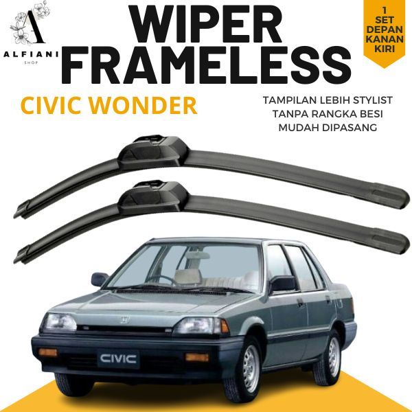 WIPER CIVIC WONDER WIPER CIVIC WONDER DEPAN CIVIC WONDER FRAMELESS KARET WIPER MOBIL CIVIC WONDER 1S