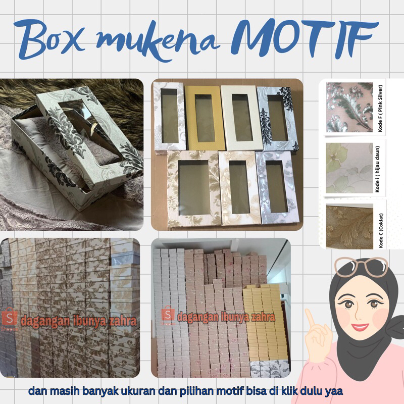 

BOX MUKENA MOTIF kekinian DUS MUKENA, HANTARAN, HAMPERS, Kado