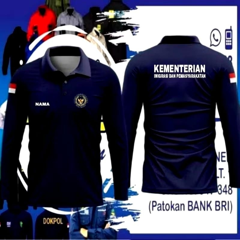 kaos KEMENTERIAN imigrasi Kaos KEMENIMIPAS baju KEMENIMIPAS seragam KEMENIMIPAS kaos kerah KEMENIMIP