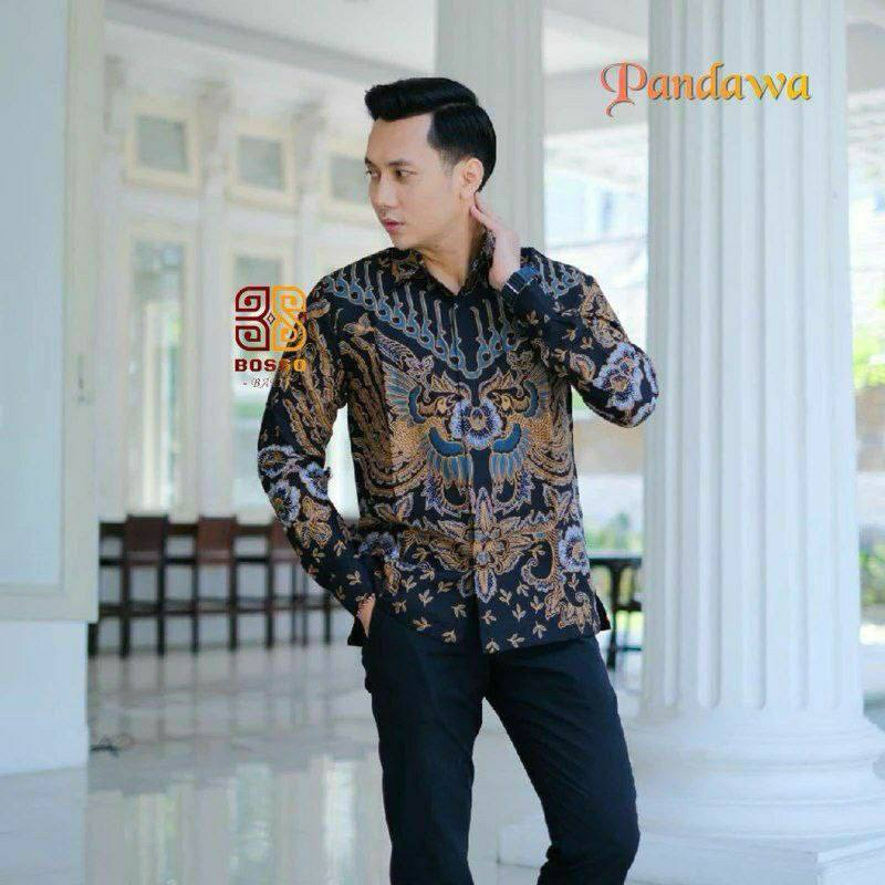 JIRA-kemeja batik pria lengan panjang modern casual medis motif sultan exclusive size M L X XXL