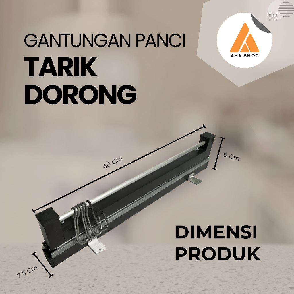Gantungan Panci Rel Tarik Dorong (Original)
