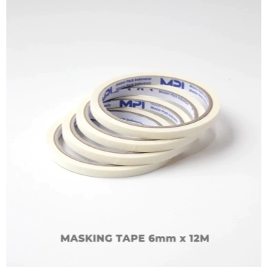 

Masking Tape | Lakban Kertas Ukuran Lebar 6 mm x Panjang 12 m Merek MPI Tidak Meninggalkan Bekas
