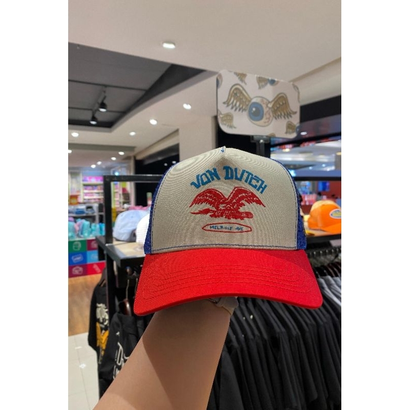 New Arrival - Vondutch Cap Men - Von Dutch Topi Pria - blue white mix red