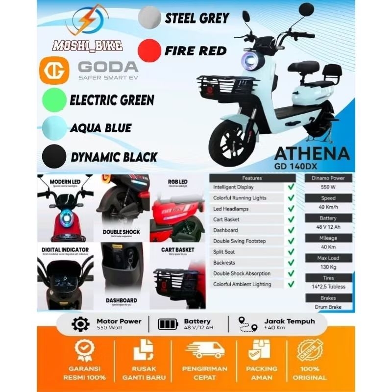 Sepeda Listrik Goda Athena 140-Dx 550W