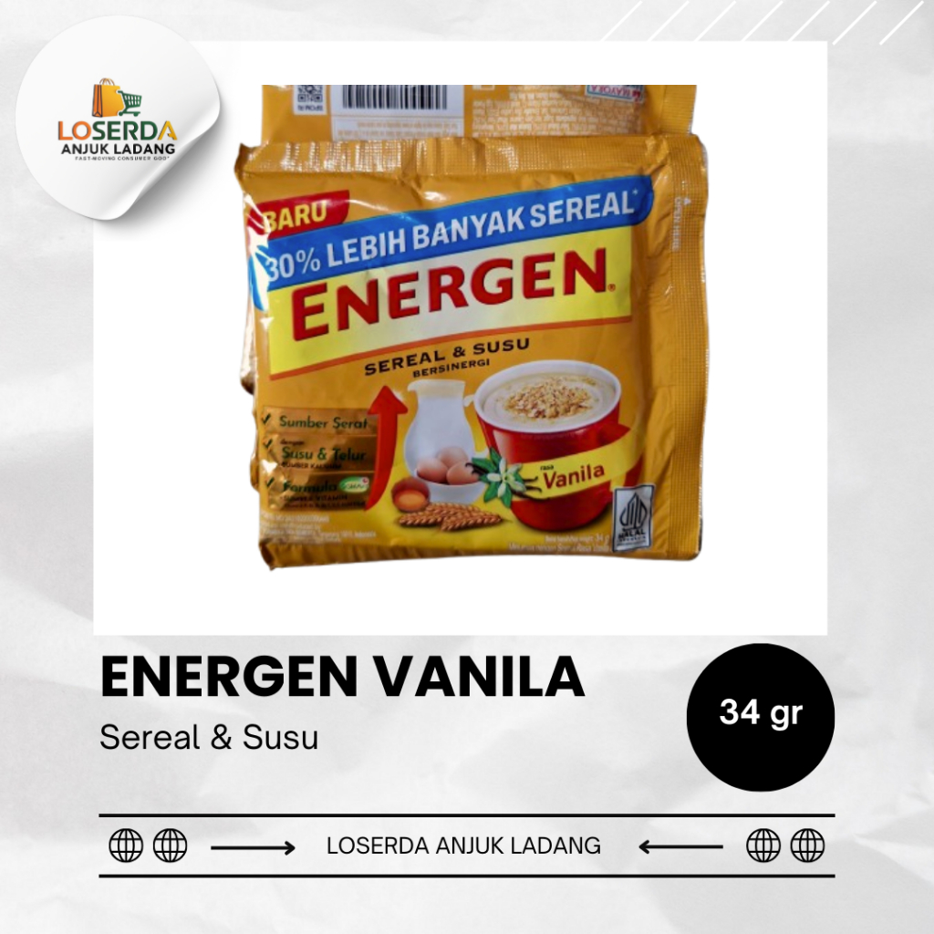 

Energen Sereal Vanila 34 Gram | Isi 10 Sachet