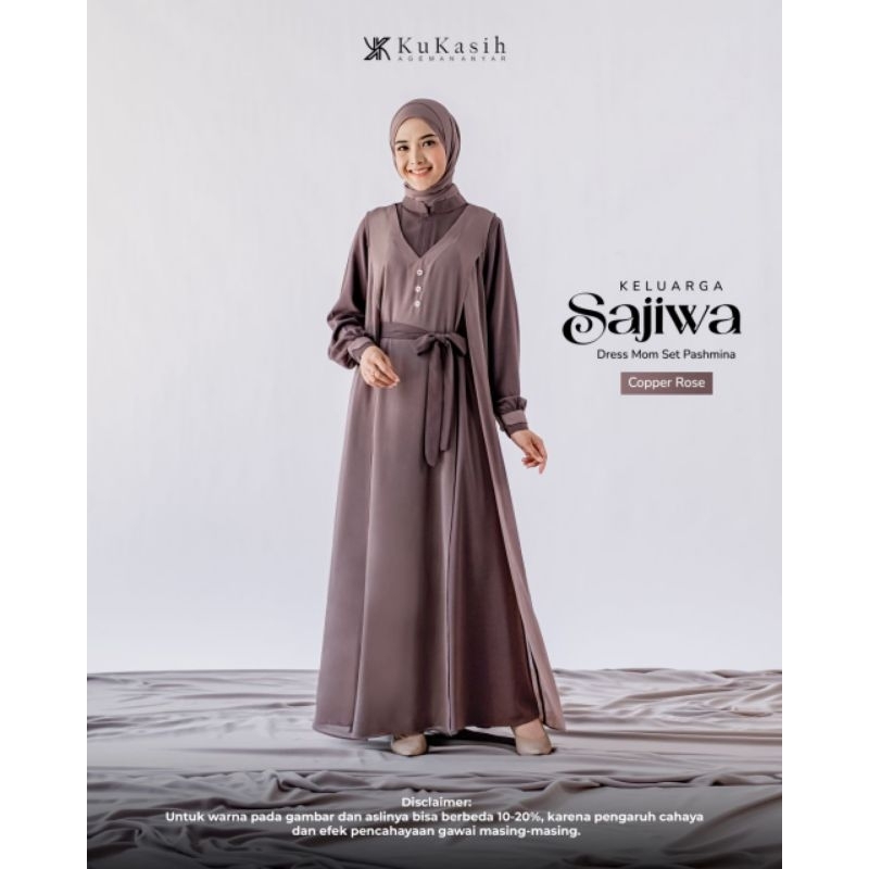 Keluarga Sajiwa by Kukasih gamis mom set outer