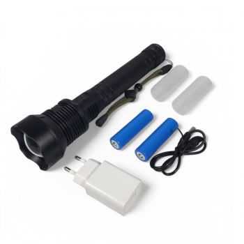 Senter Super Terang Senter LED USB Rechargeable Flashlight Waterproof XHP90 - JHS522X