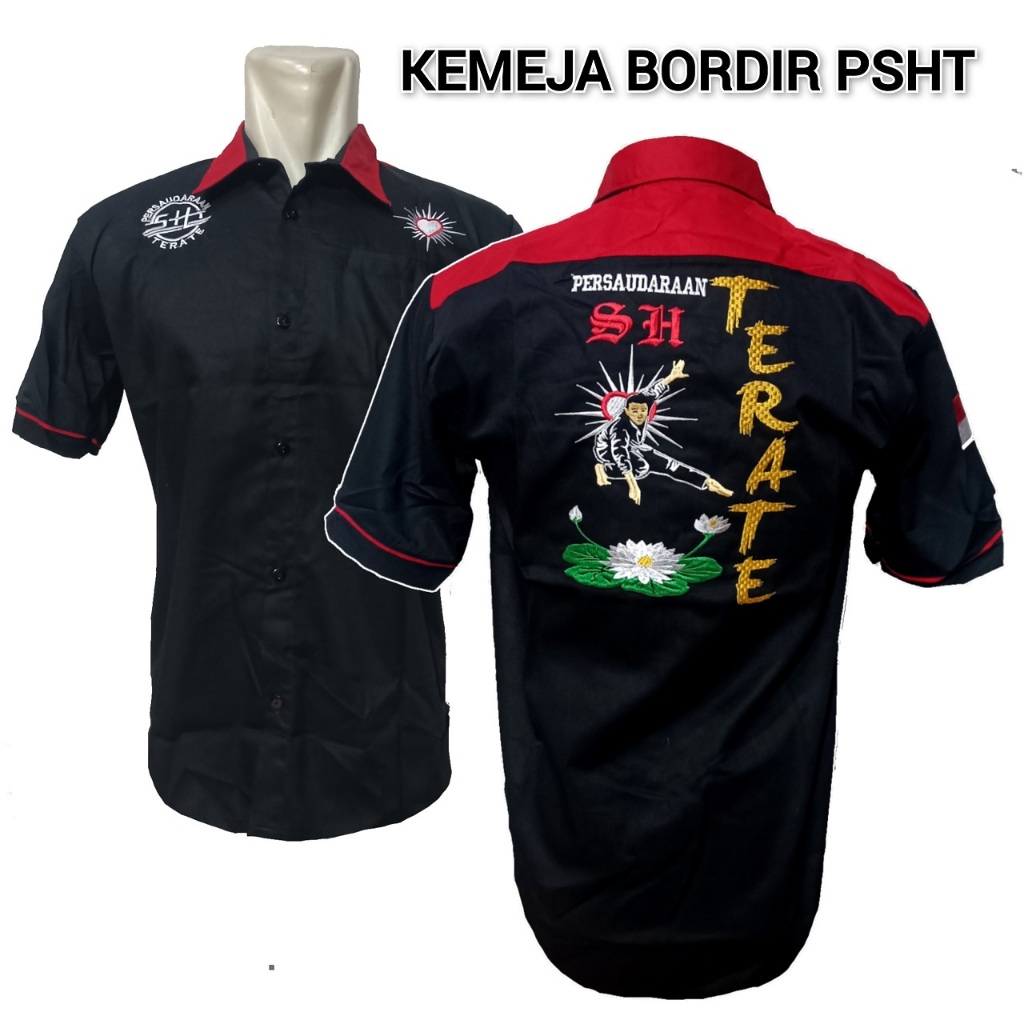 Baju Kemeja Hem PSHT SH Terate Bordir Terbaru Distro Murah Pria Lengan Pendek
