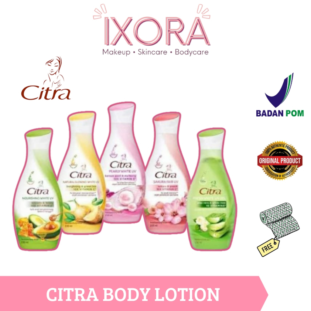 IXORA | CITRA Hand & Body Lotion Natural Glowing White UV | Night Collagen | Pearly White UV