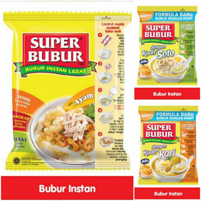 

Super Bubur Instan Ayam 45g