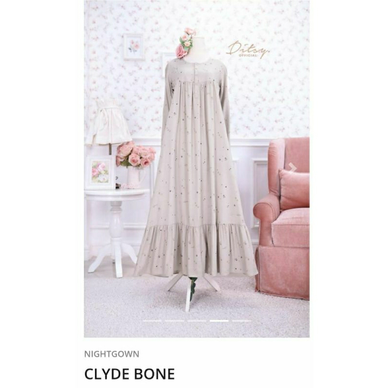 Ditsy Clyde Bone_Gamis Wanita_Ditsy_Clyde Bone