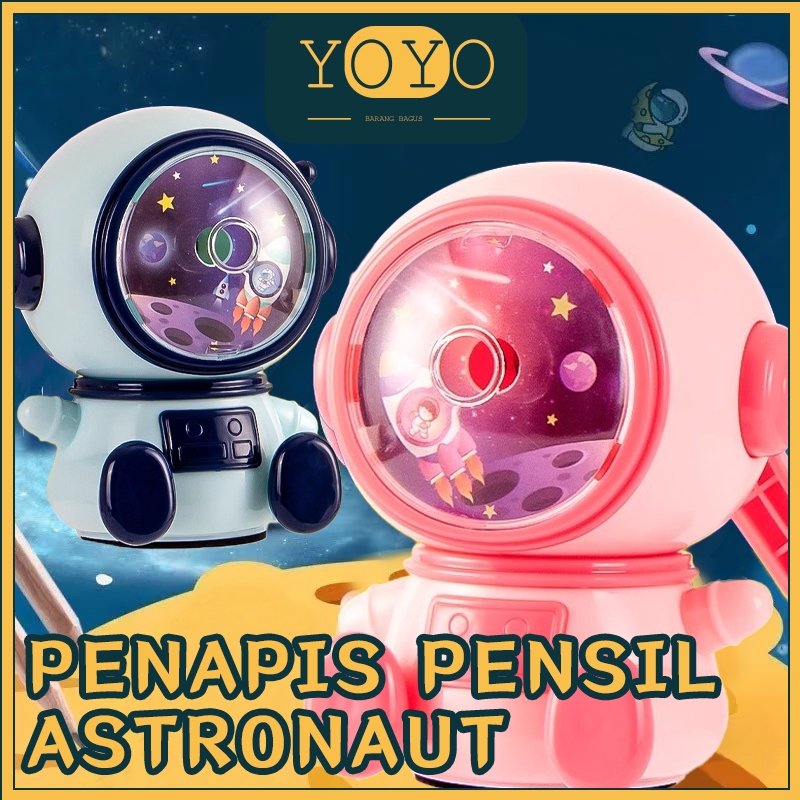 

Serutan Pencil Meja Motif Astronot Roket Bebek Rautan Putar
