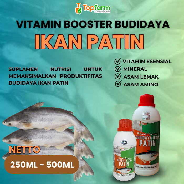 Vitamin Khusus Ikan Patin 250ML - 500 ML/ Vitamin Pembesar Ikan Patin/ Vitamin Ikan Patin Cepat Besa