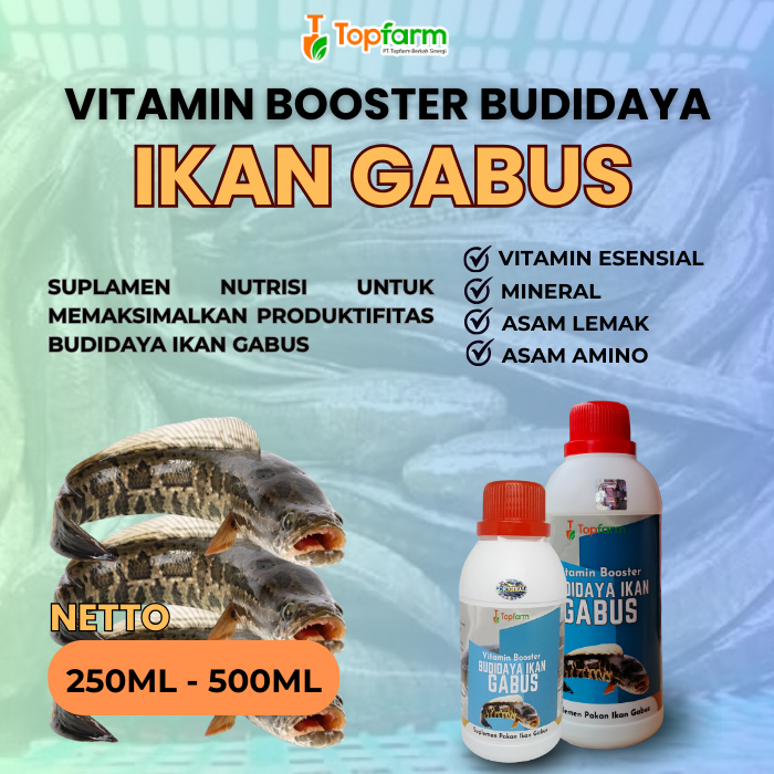 Vitamin Ikan Gabus 250ML-500ML/ Vitamin Ternak Ikan Gabus/ Vitamin Ikan Gabus Cepat Besar/ Vitamin P