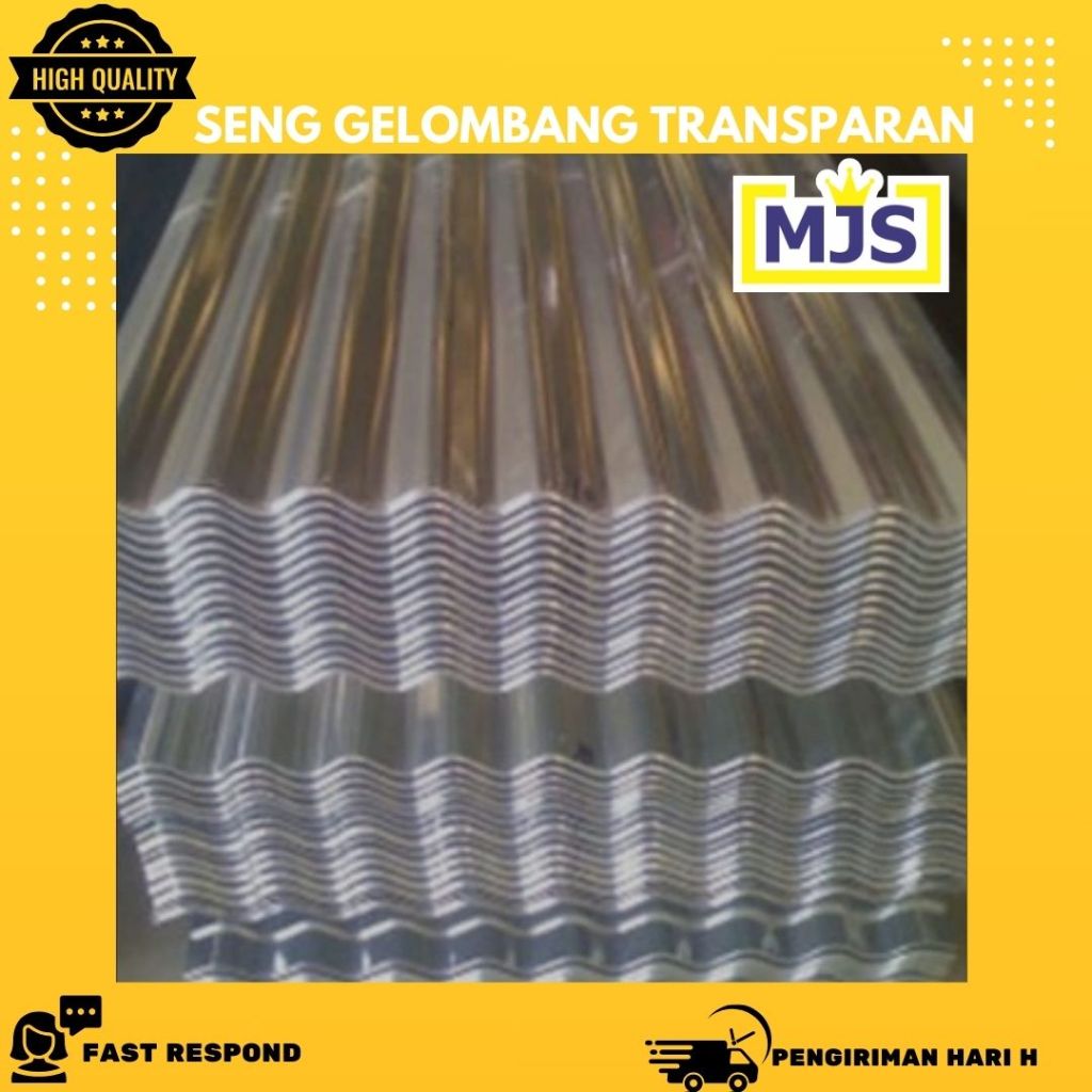 Seng Gelombang Transparan