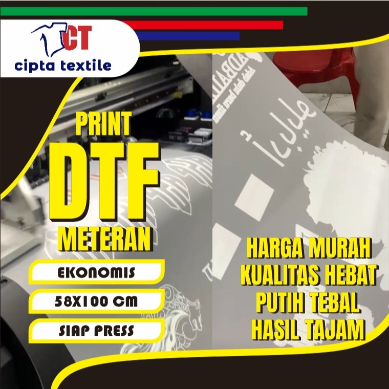 

Print Dtf Meteran Custom Desain & Ukuran