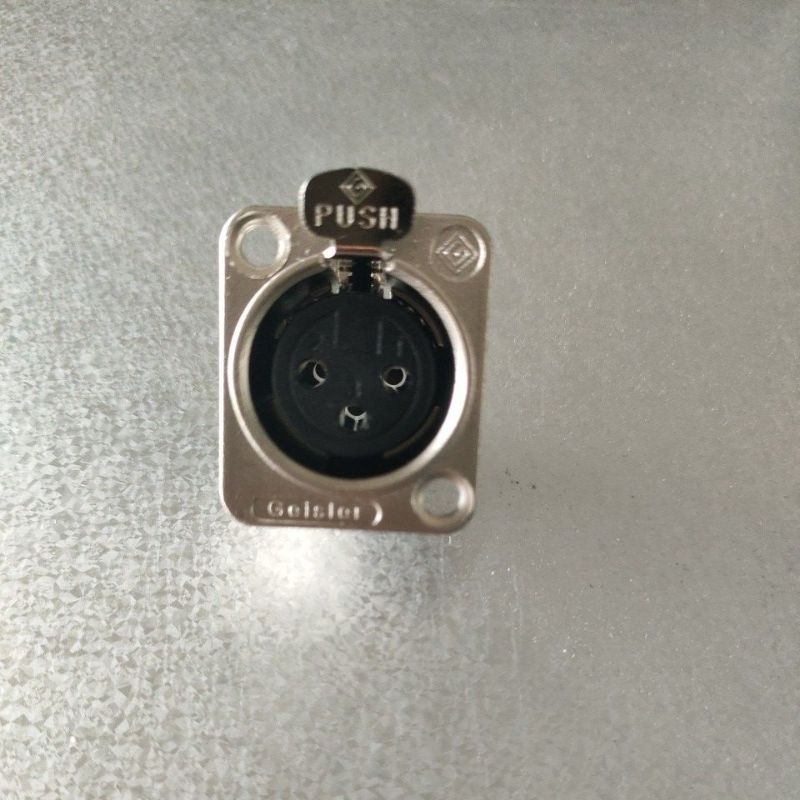 Soket Canon Female Body Chasis XLR Geisler besi