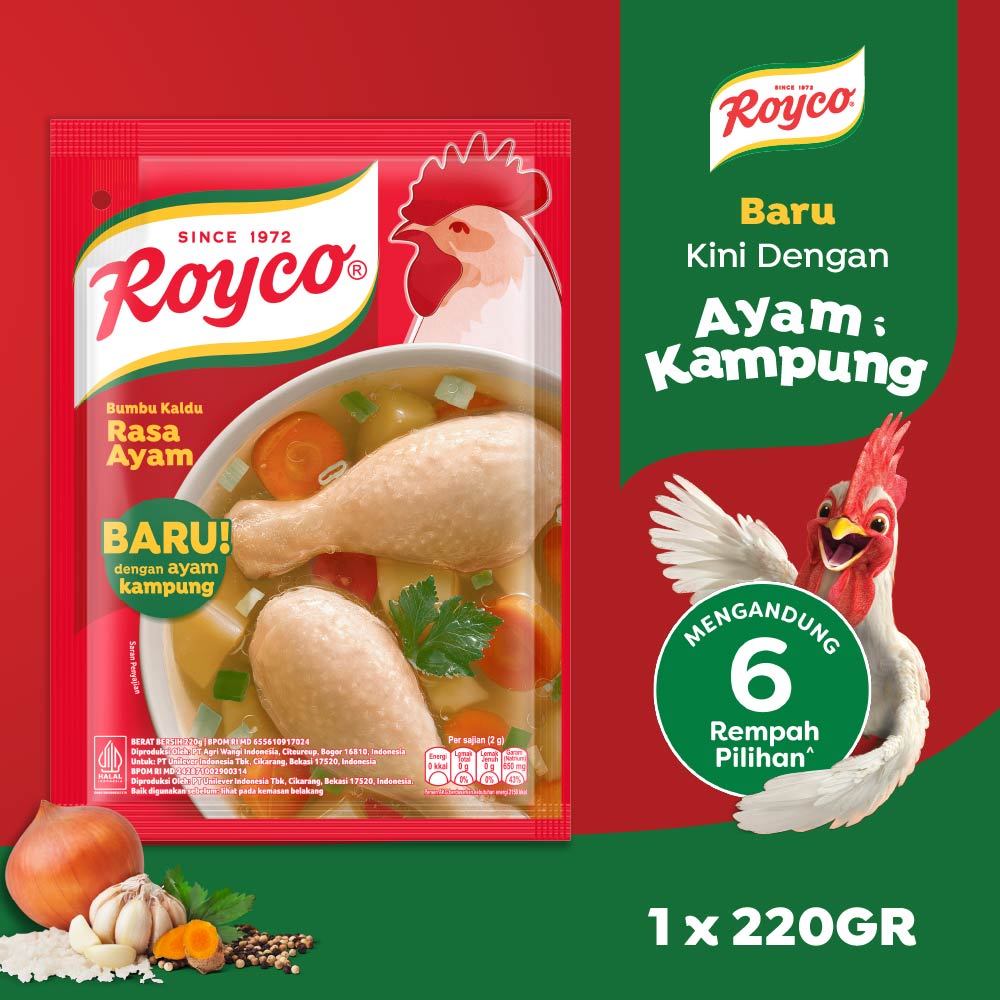 

Royco Bumbu Kaldu Ayam 220 G - Bumbu Kaldu Ayam, Penyedap Makanan, Bumbu Kaldu