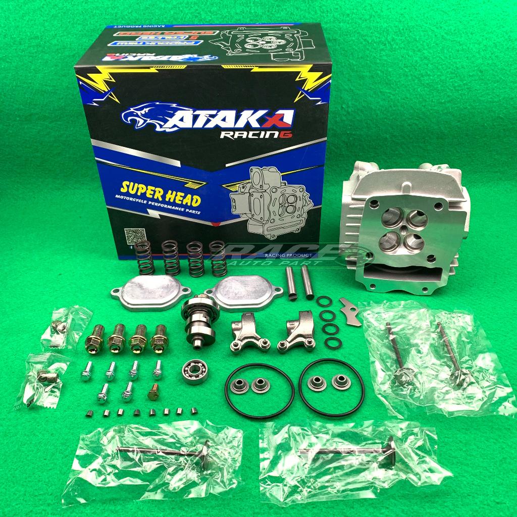 Super Head ATAKA Racing Porting CNC 4 Klep Supra X 125 FI KYZ 22/19 24/21 25/22 27/24 28/25 Cylider 