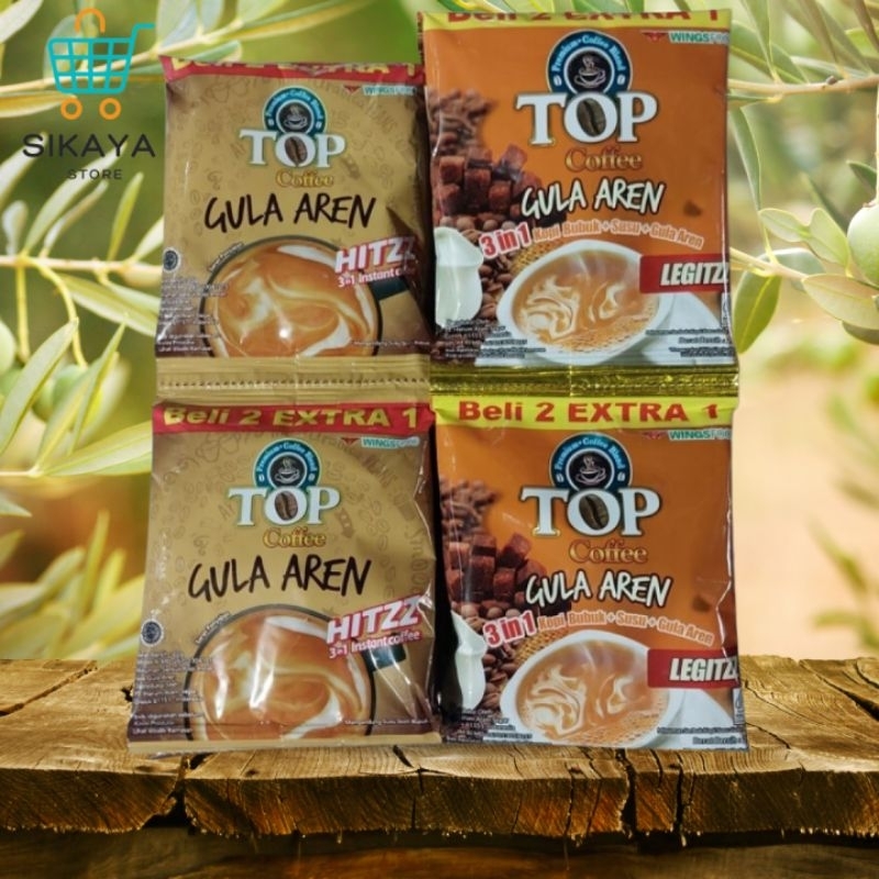 

kopi top gula aren 1 renceng isi 15 pcs