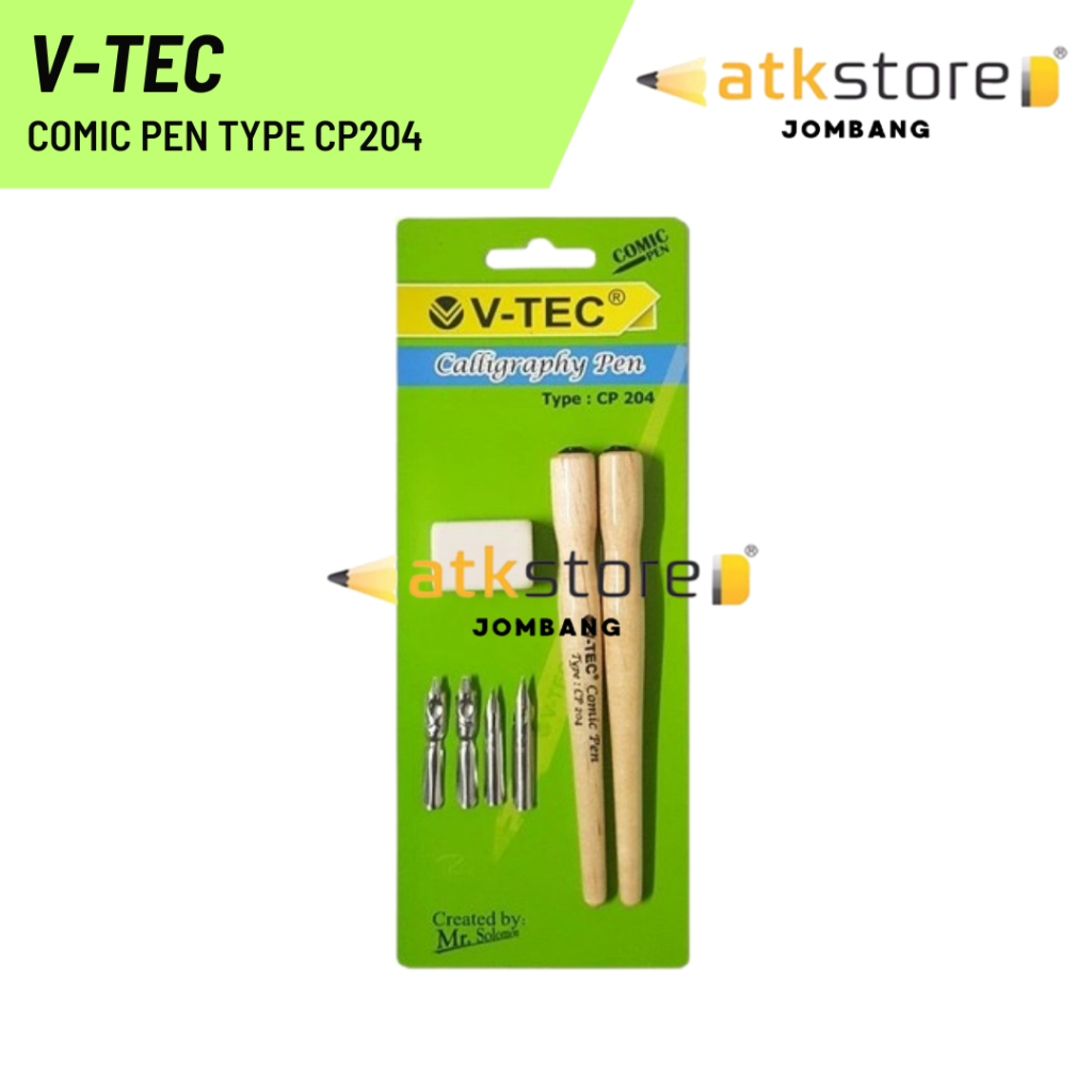 

V-TEC Comic Pen cp 204 Comic Pen And Caligraphy Tools / V-TEC COMIC PEN TYPE CP204 (ISI 2PCS)